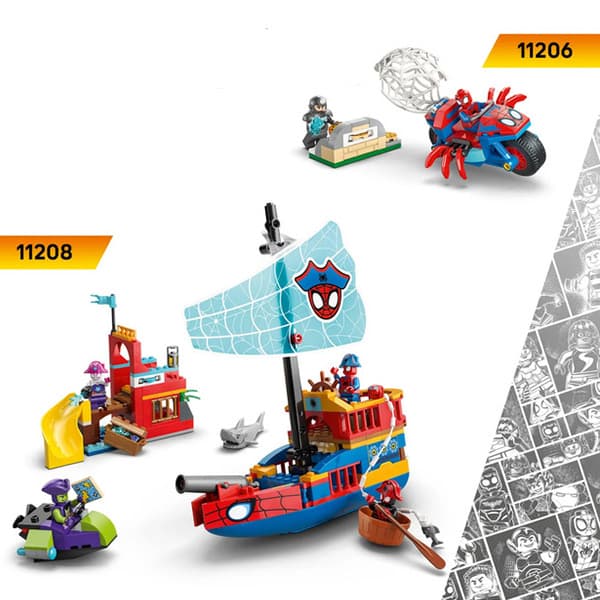لگو سری مارول مدل Spidey and His Amazing Friends Spidey: Underwater Vehicles کد 11207 — تصویر ۶