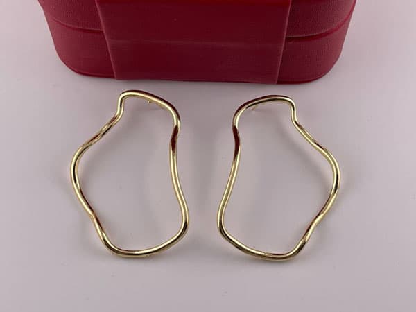 گوشواره مینیمال طلایی استیل