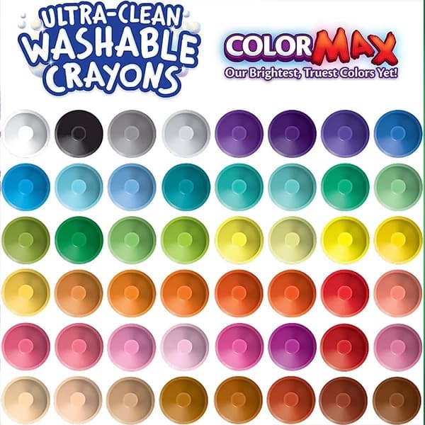 مداد شمعی قابلشستشو 48 رنگ کرایولا Crayola — تصویر ۴