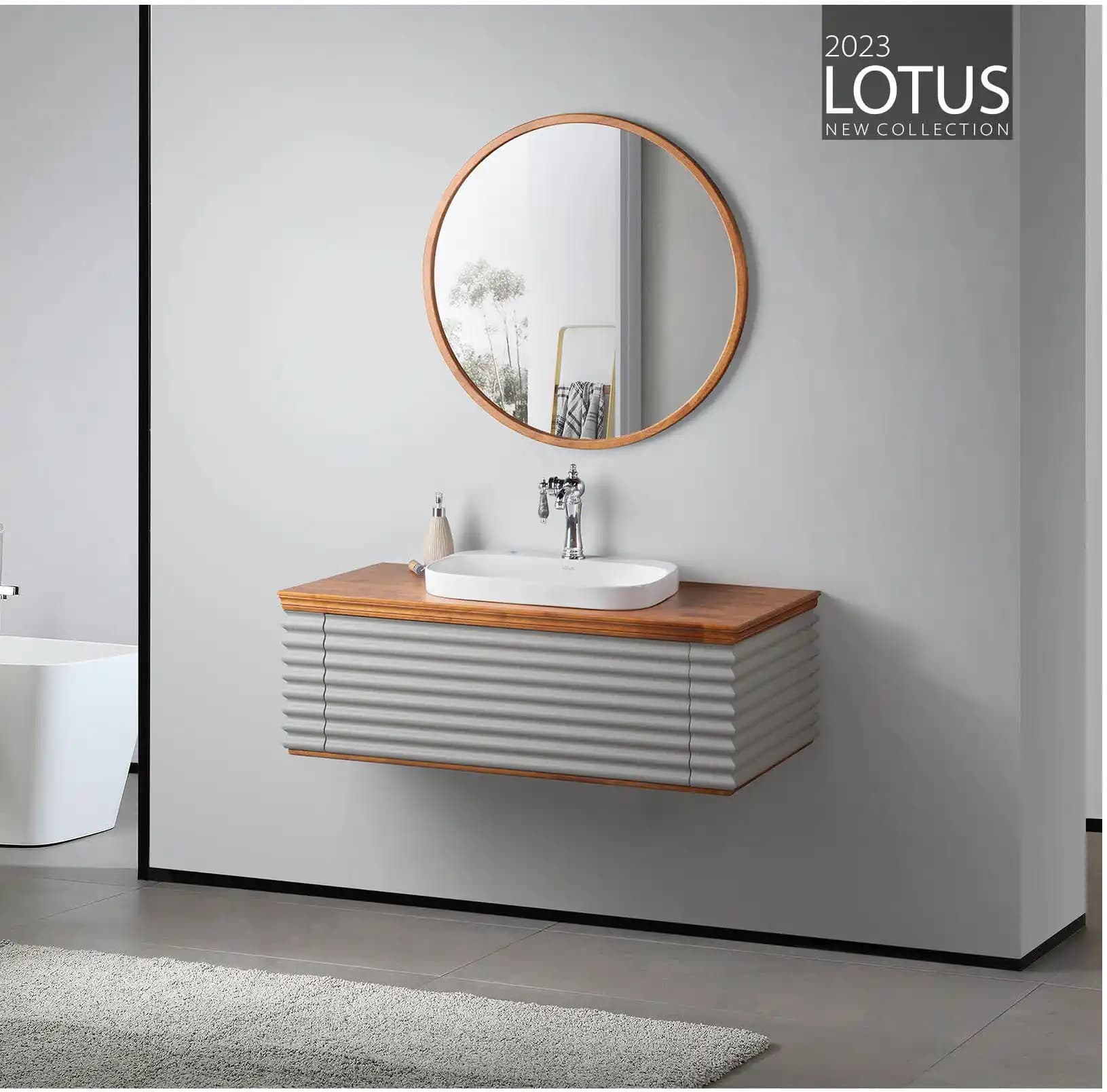کابین روشویی لوتوس مدل طرح آرت دکو مونته کارلو Monte carlo 1100 ابعاد 51 * 110