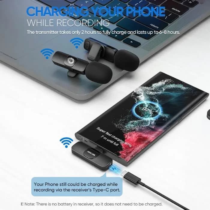 میکروفون بی سیم گرین لاین مدل 3IN1 WIRELESS MICHROPHONE GREEN LION — تصویر ۲