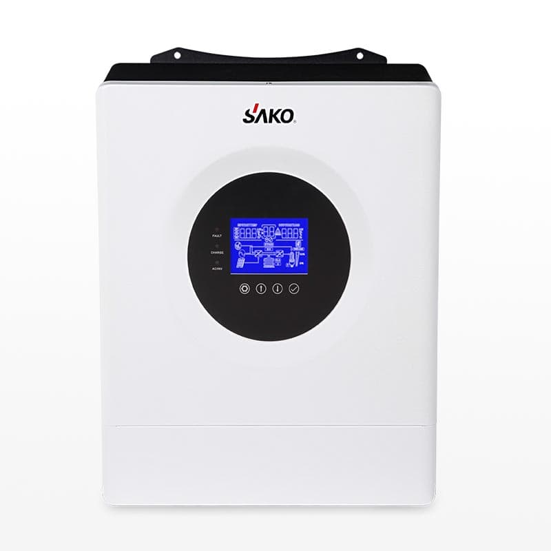 اینورتر خورشیدی هیبرید تک فاز 10 کیلووات، 48 ولت، 200 آمپر، برند ساکو، مدل SUNSEE AMERY 10KW