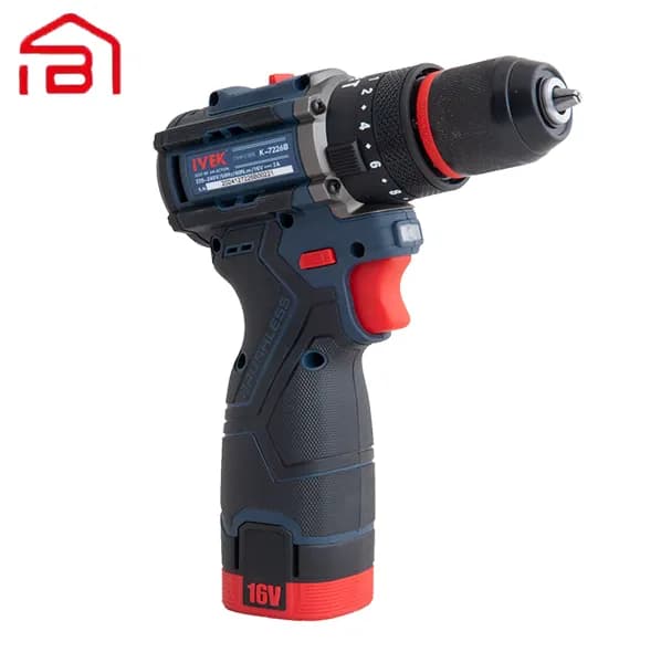 دریل شارژی براشلس چکشی 16 ولت ایوک مدل K7226B — تصویر ۴