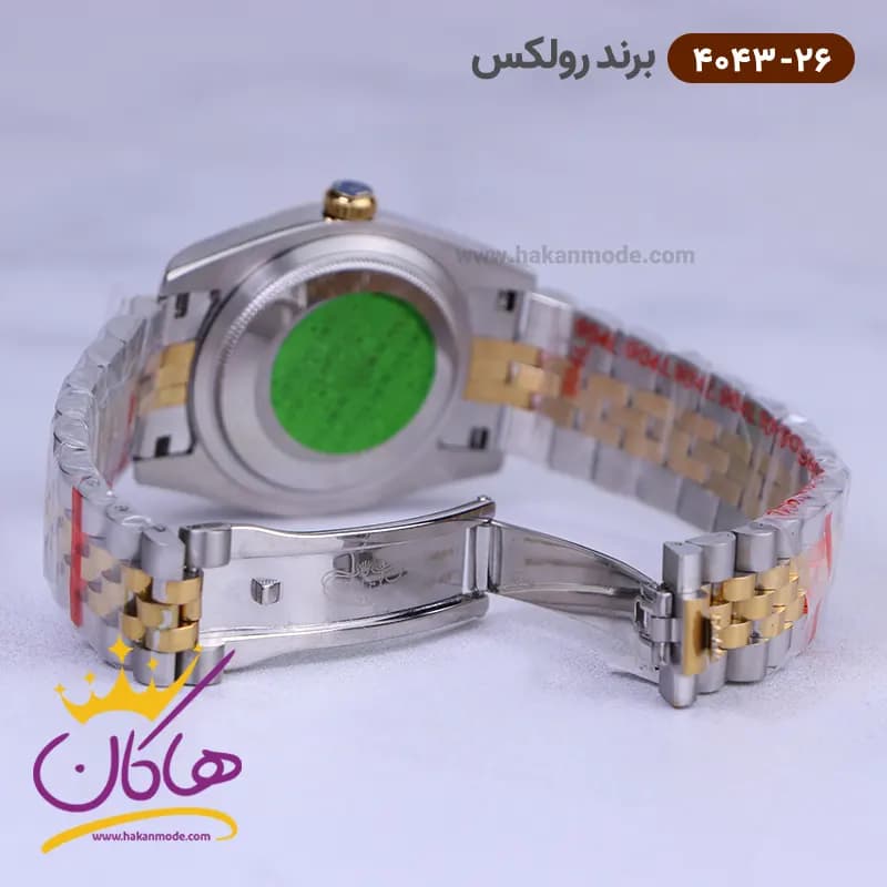 ساعت رولکس مردانه فلزی دیت جاست صفحه طلایی کد 4043/26 — تصویر ۲