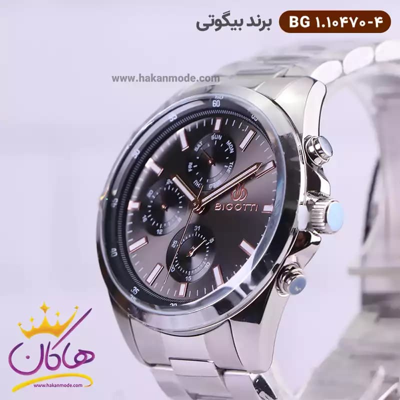 ساعت مچی بیگوتی مردانه فلزی فول تایم کد BG.1.10470-4 — تصویر ۲