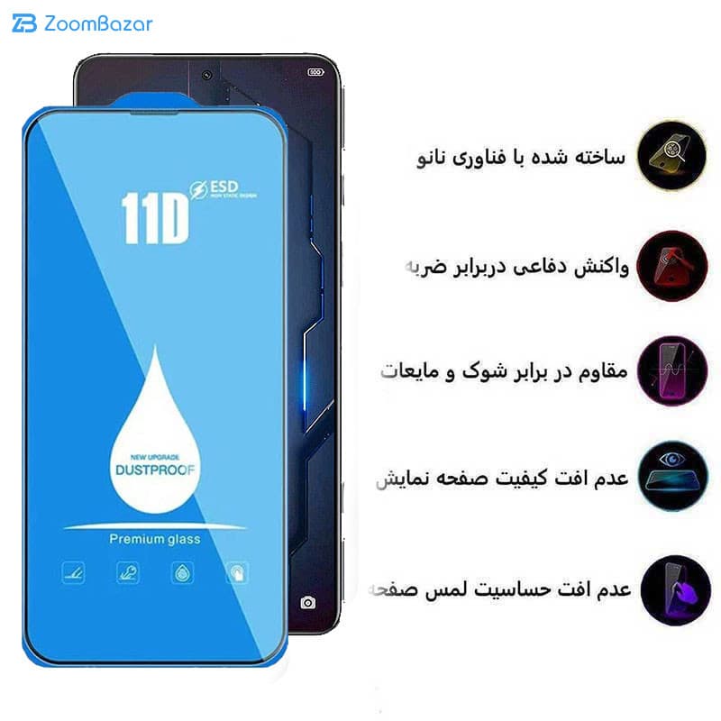 گلس اپیکوی مدل Blue ESD مناسب برای گوشی موبایل شیائومی Black Shark 5 Pro/5/4 Pro/4/3/3S — تصویر ۵