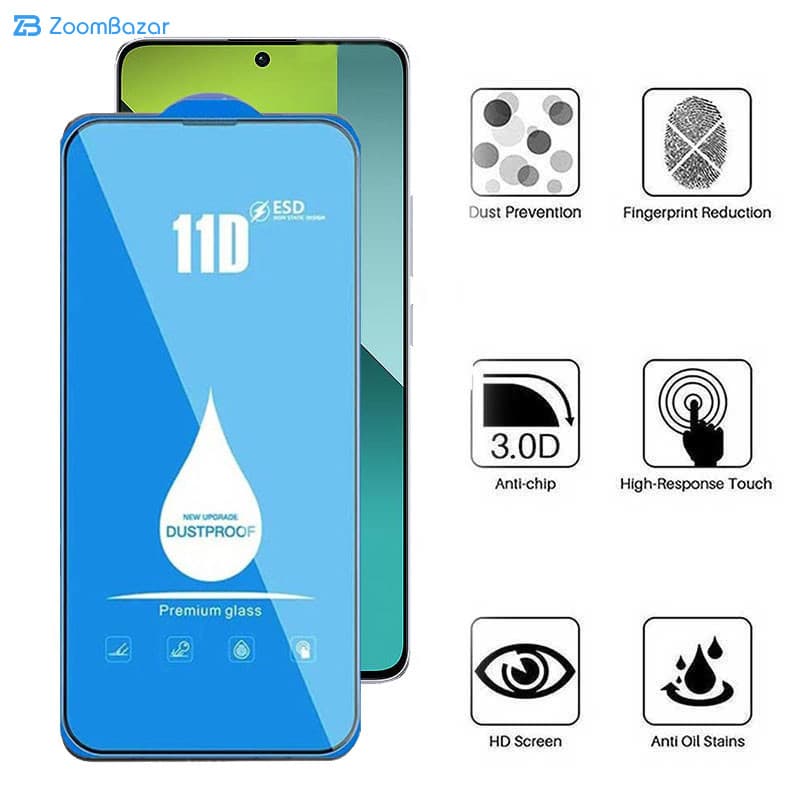 گلس 11D اپیکوی مدل Blue ESD مناسب برای گوشی موبایل شیائومی Redmi Note 13 Pro 4G/5G / Note 13 4G/5G / Note 13R Pro 5G — تصویر ۴