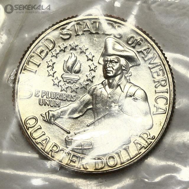 پک پلمپ سکه های آمریکا 1976 (دویستمین سالگرد استقلال آمریکا + مدال یادبود)(UNC) — تصویر ۶