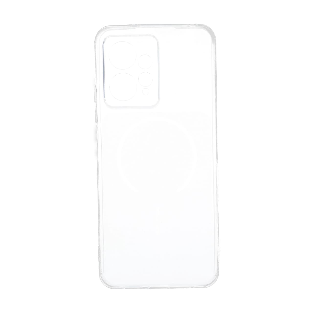 قاب ژله ای شفاف مستطیلی طرح مگ سیف محافظ لنزدار Xiaomi Redmi Note 12 4G — تصویر ۲