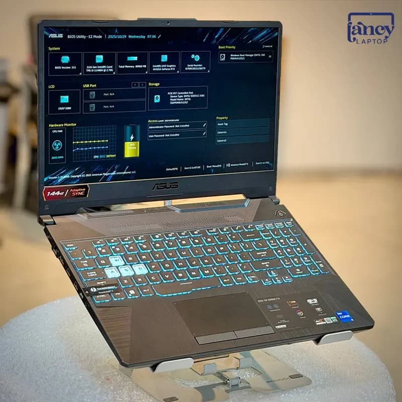 لپ تاپ استوک 15.6 اینچی ایسوس TUF Gaming F15 FX506HE Core i5-11400H 16GB DDR4 512GB SSD RTX 3050 Ti 4GB FHD IPS 144Hz — تصویر ۶
