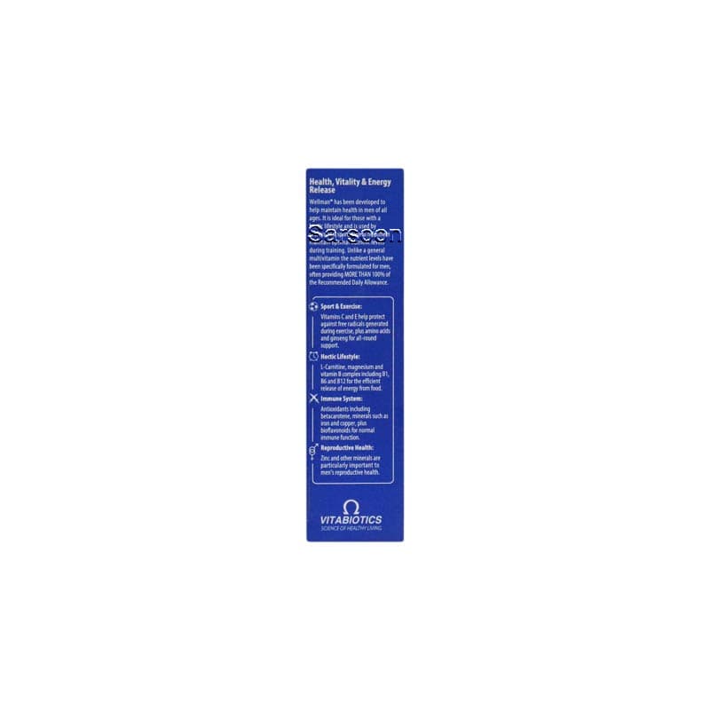 قرص ول من اورجینال ویتابیوتیکس مخصوص آقایان 30 عدد Vitabiotics Wellman Original 30 Tabs — تصویر ۲