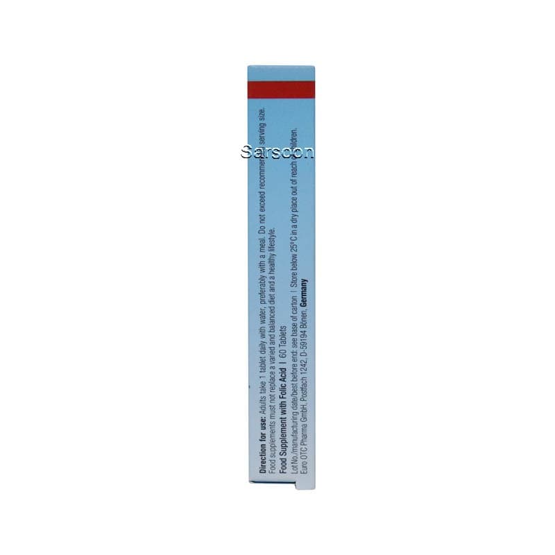 قرص فولیک اسید 800 یوروویتال ۶۰ عدد EuRho Vital Folic Acid 60 Caps — تصویر ۲