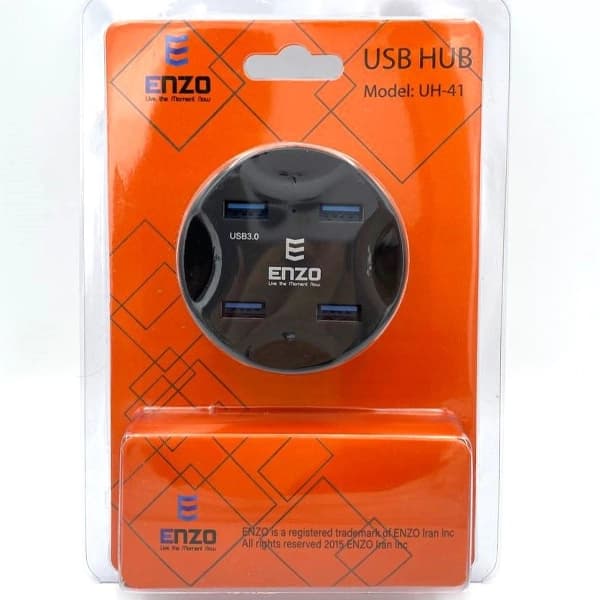 هاب USB 3.0 انزو مدل UH-41 چهار پورت — تصویر ۲