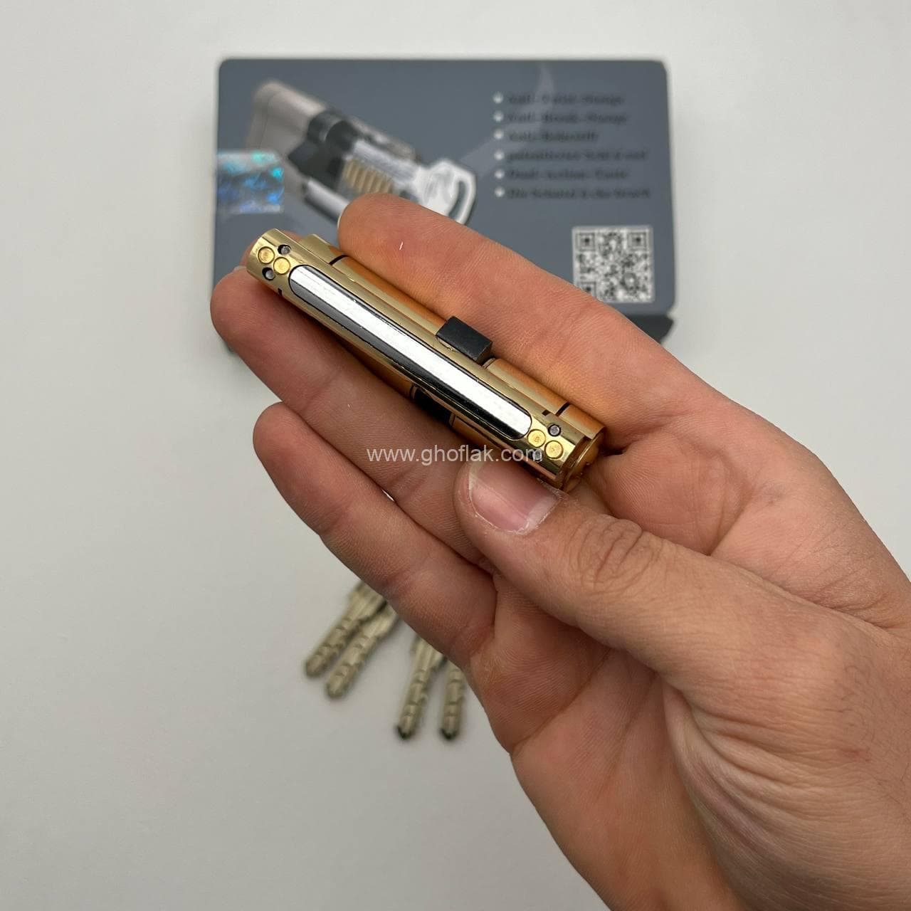 سیلندر درب چوبی و ضد سرقت آپارتمان ادلر آلمان ۷ سانت — تصویر ۵