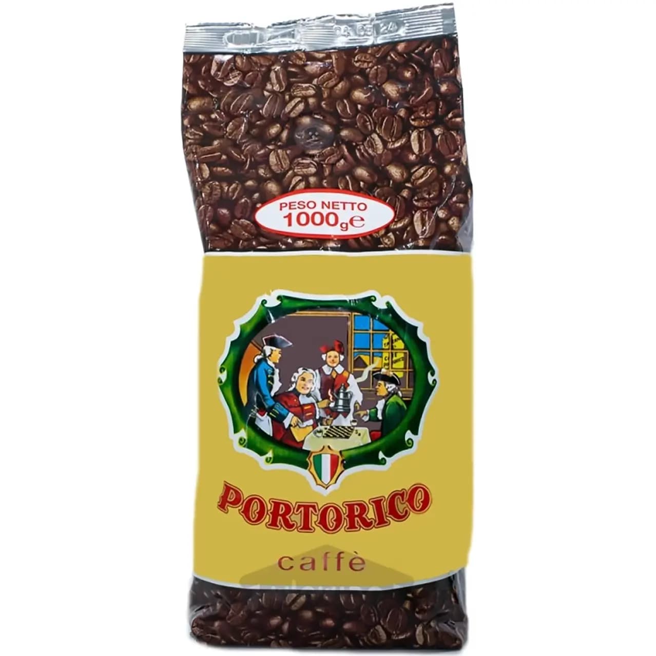 دانه قهوه پورتوریکو طلایی 1 کیلویی Portorico Italiano Coffee Beans