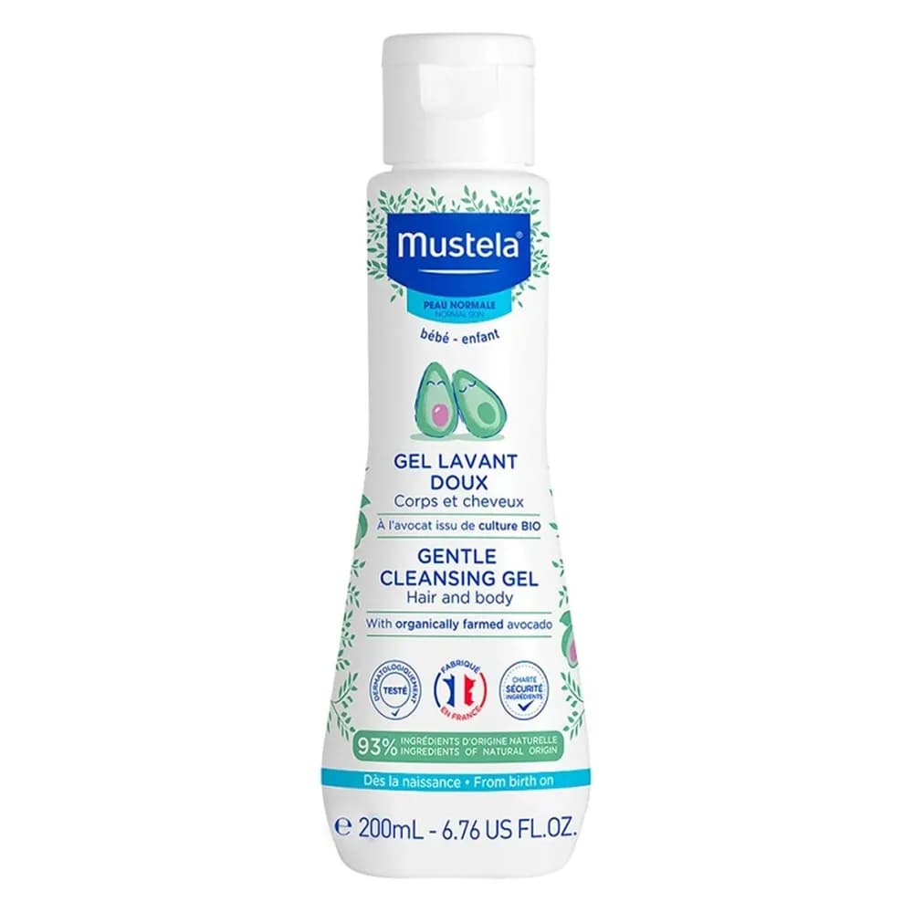 شامپو سر و بدن ملایم کودک موستلا فرانسوی 200میل Mustela Gentle Hair and Body Shampoo — تصویر ۲