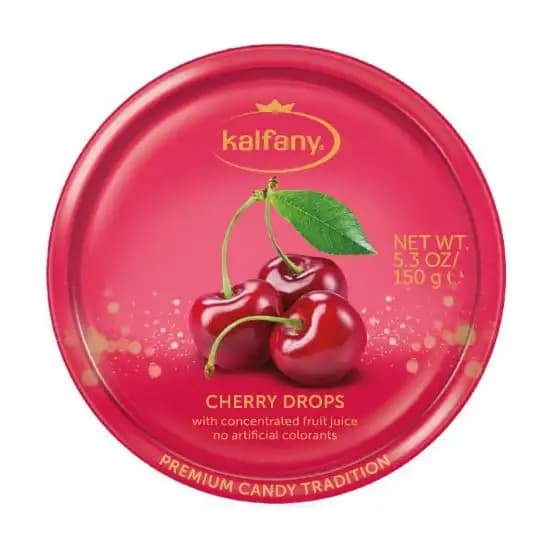 آبنبات کالفانی با طعم گیلاس 150 گرمی Kalfany Cherry Drops