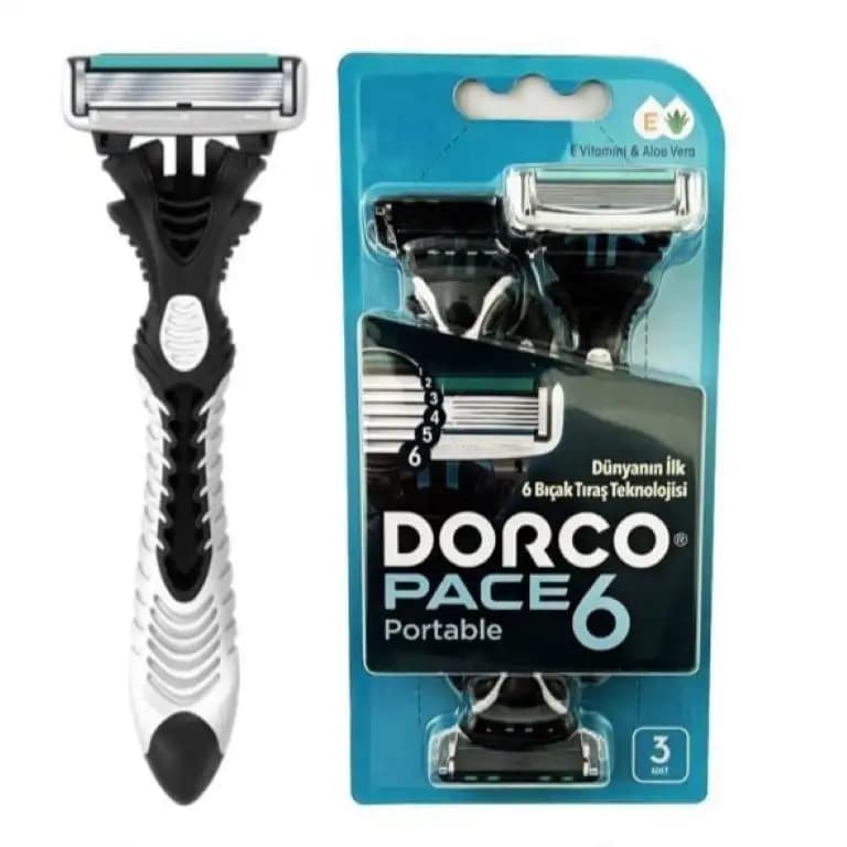 تیغ اصلاح مردانه 6 لبه دورکو سه عددی Dorco 6-blade razor 3 pieces