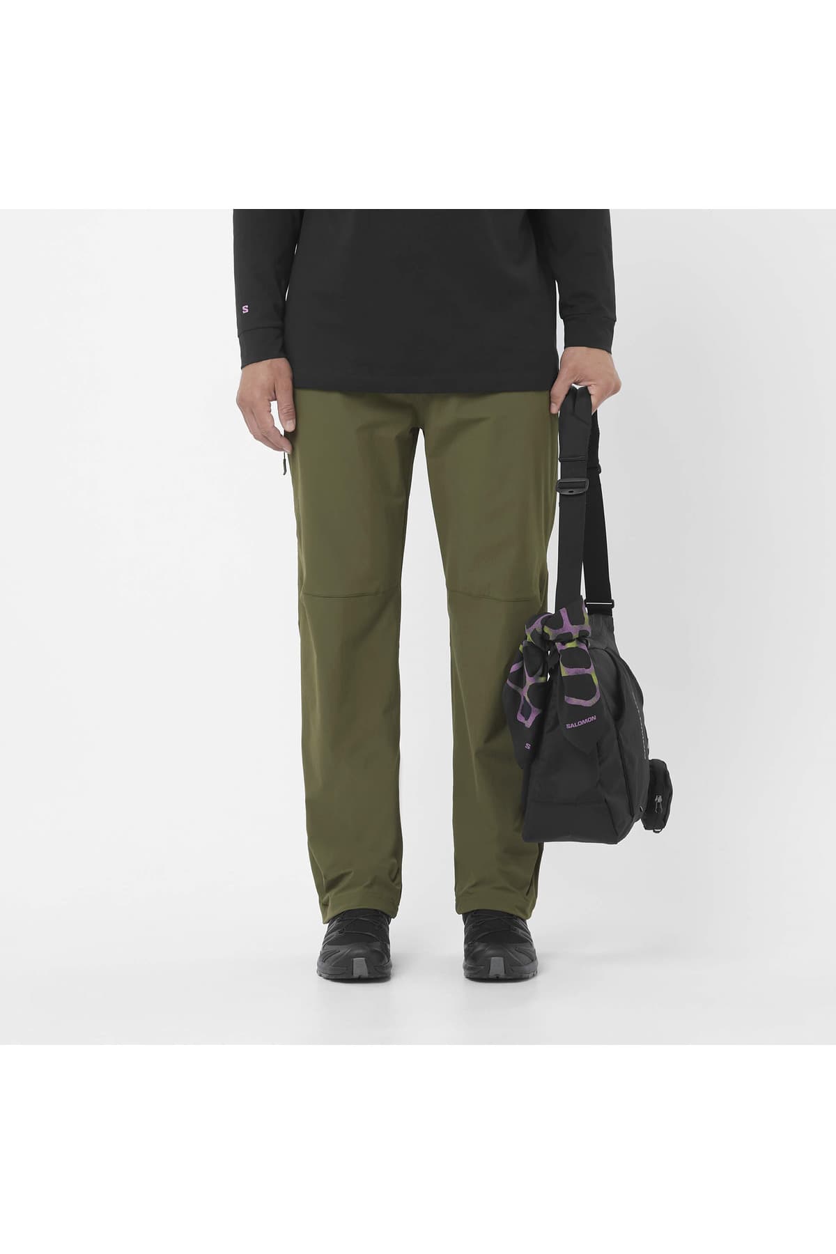 شلوار اسپرت سالومون مردانه سبز راسته Straight/استریج کژوال/روزمره | Salomon LC2745300 BD