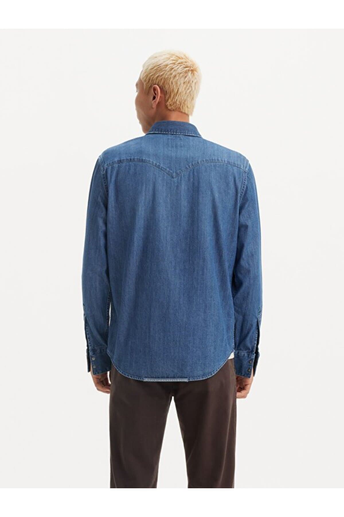 پیراهن لیوایز مردانه پنبه – الاستین آبی سرمه ای Regular/رگولار بیسیک | Levi’s 8574400740 PK — تصویر ۲