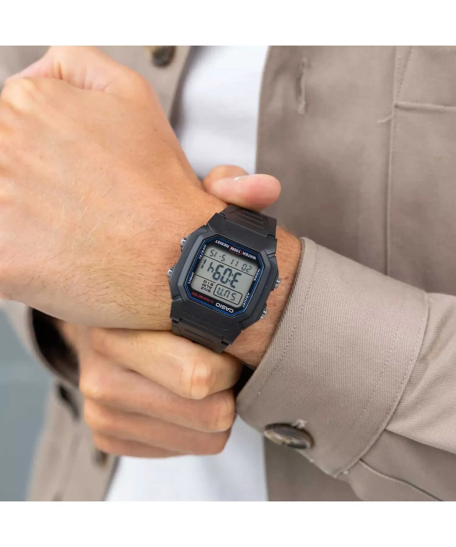 ساعت مچی مردانه اصل کاسیو (casio) زیرمجموعه استاندارد مدل W-800H-1AVDF — تصویر ۵