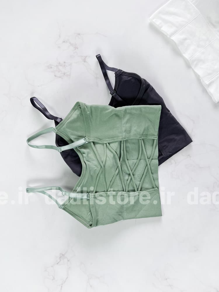 نیمتنه کبریتی کاپدار پشت باز بندی ضربدری — تصویر ۲