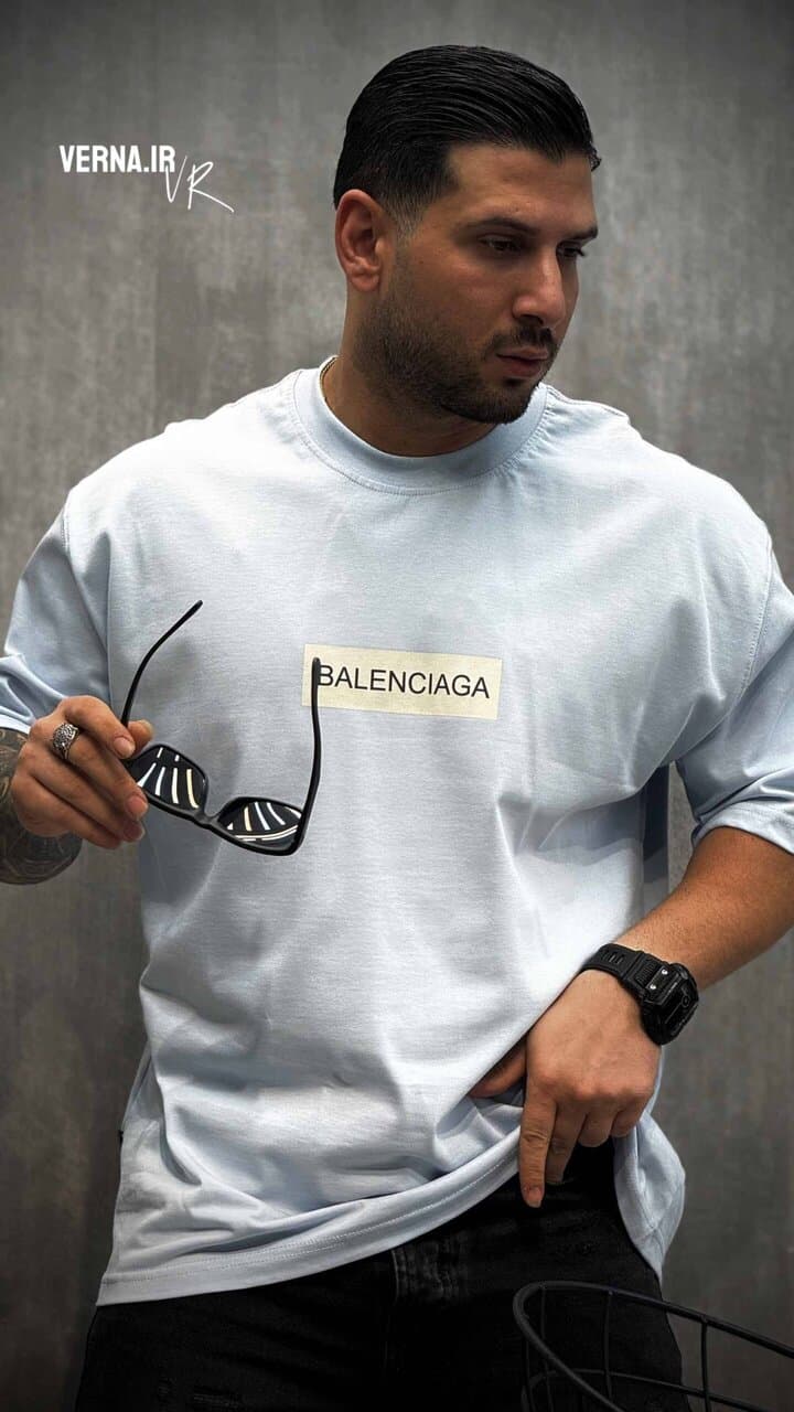 تیشرت یقه گرد پشت چاپ BALENCIAGA — تصویر ۲