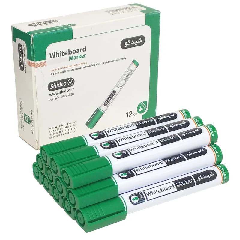 ماژیک سبز گرد وایتبرد شیدکو Shidco کد 70 — تصویر ۳