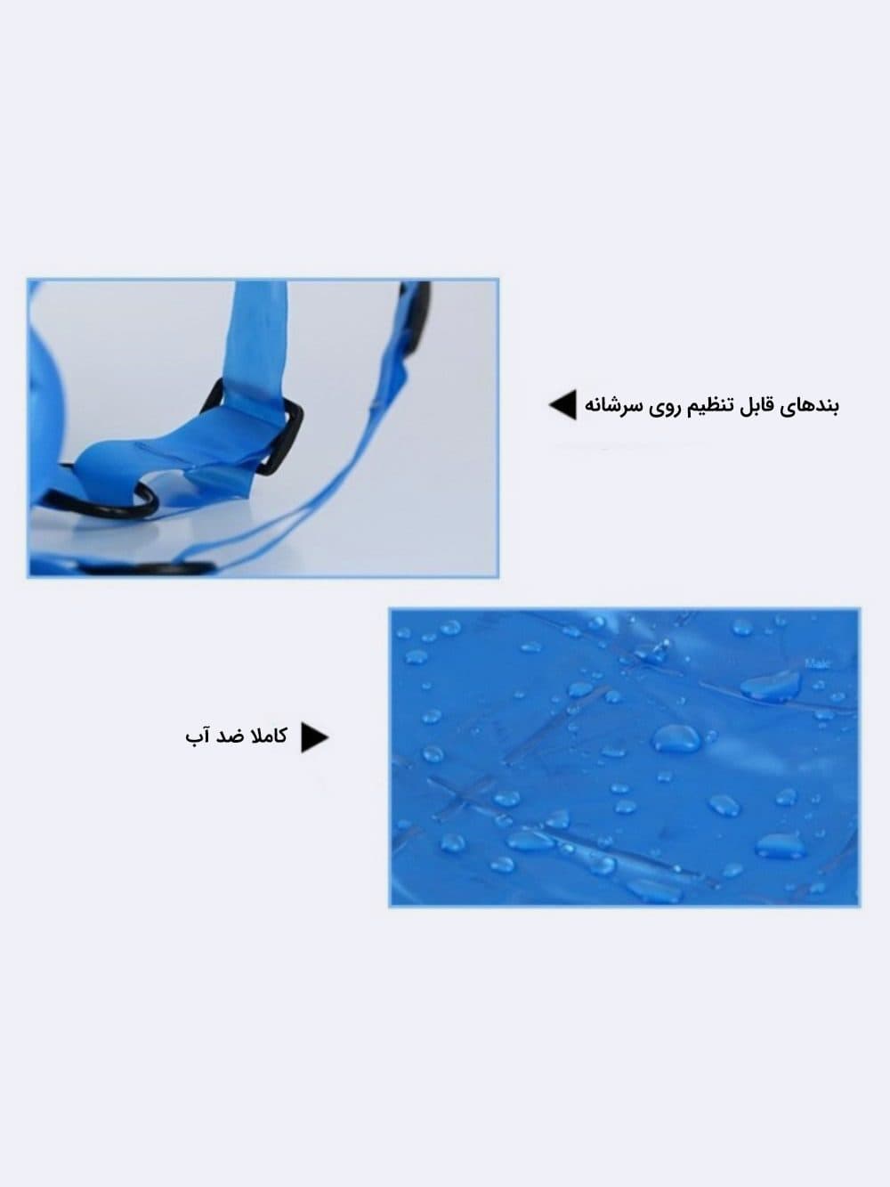 کیف شنا کوله ای بچه گانه پسرانه و دخترانه برای استخر به رنگ بنفش ضد آب — تصویر ۵
