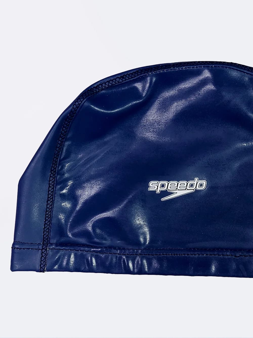 کلاه شنا زنانه و مردانه به رنگ آبی نفتی اسپیدو ( Speedo ) با جنس فومی ضد کلر — تصویر ۴