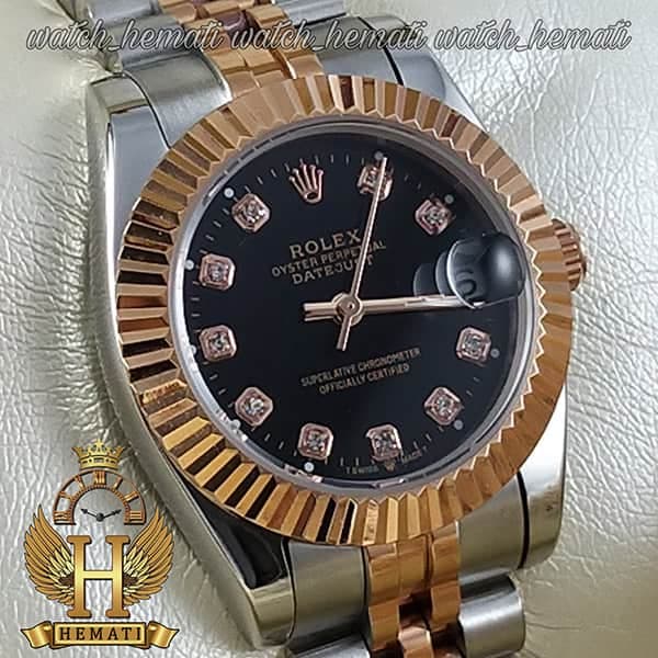 ساعت زنانه رولکس دیت جاست Rolex Datejust RODJL400 نقره ای رزگلد — تصویر ۵