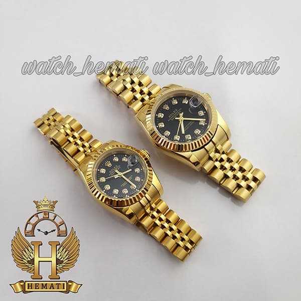 ساعت زنانه رولکس دیت جاست Rolex Datejust RODJL106 طلایی — تصویر ۲
