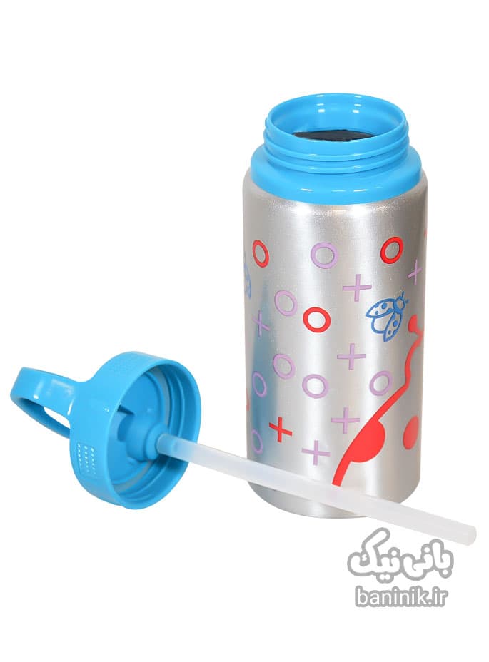 قمقمه نی دار استیل اوپس سری کفشدوزک Oops Steel Bottle — تصویر ۲
