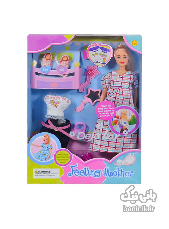ست اسباب بازی عروسک باربی دفا لوسی سری احساس مادری Barbie Defa Lucy