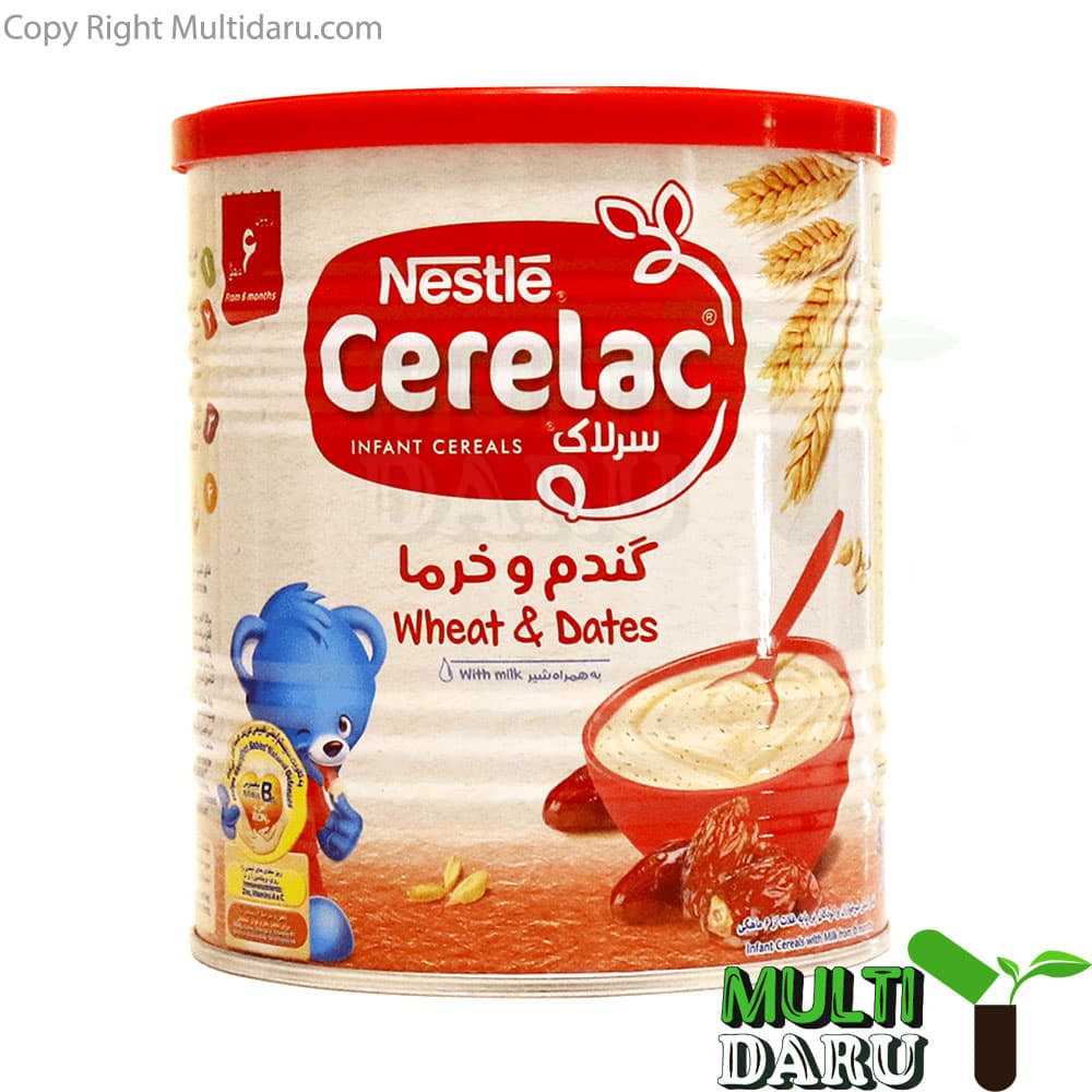 سرلاک گندم و خرما به همراه شیر نستله 400 گرم