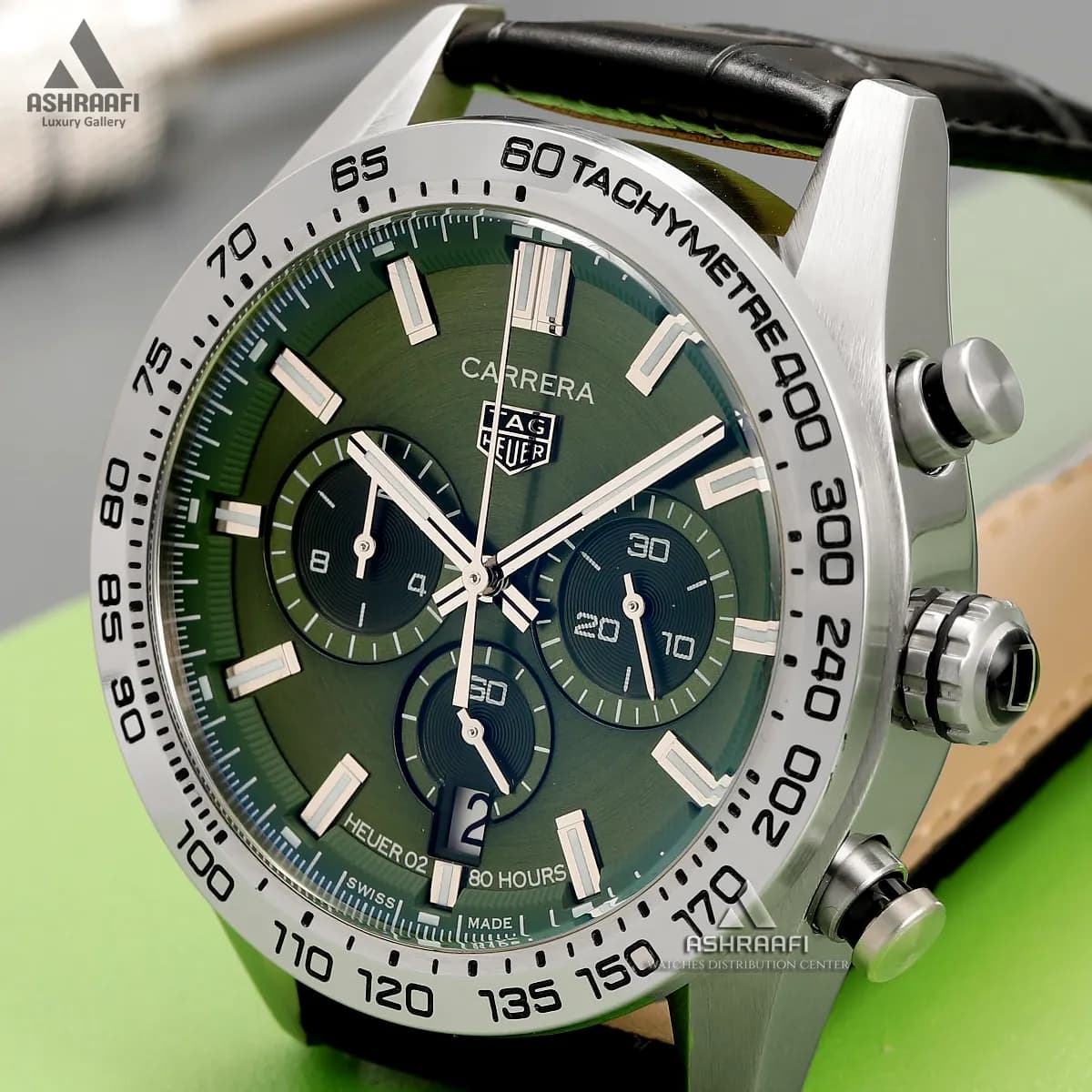 ساعت تگ هویر صفحه سبز TAG Heuer Carrera SKG18 — تصویر ۶