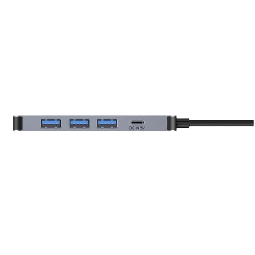 هاب 5 پورت USB-A لنشن LENTION H32 Gray — تصویر ۳