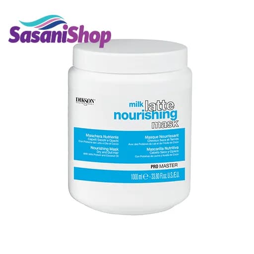 ماسک مو مغذی دیکسون ProMaster Milk Latte Nourshing مناسب موهای خشک و کدر حجم 1000 میلیلیتر
