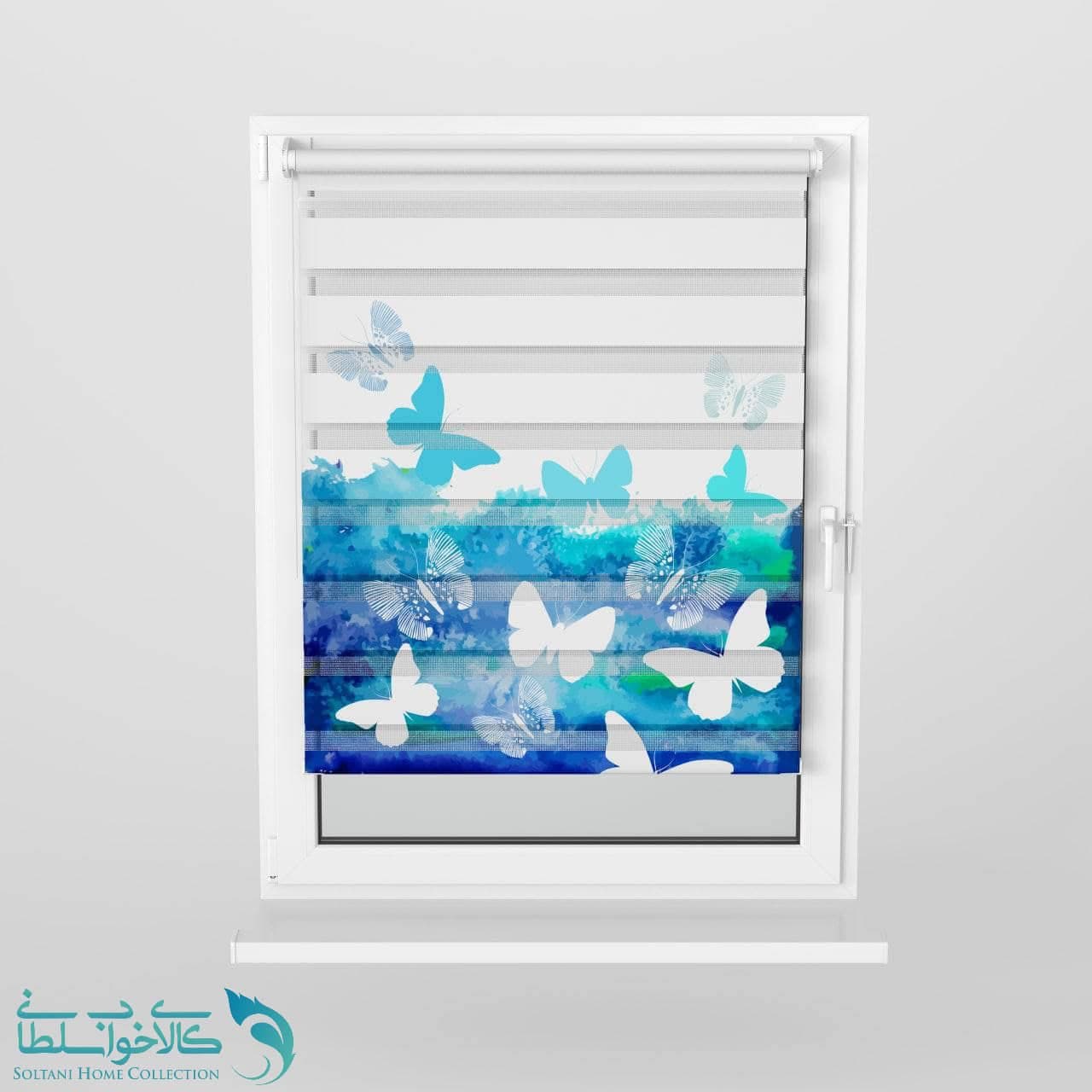 پرده زبرا اتاق کودک طرح پروانه کد A2756