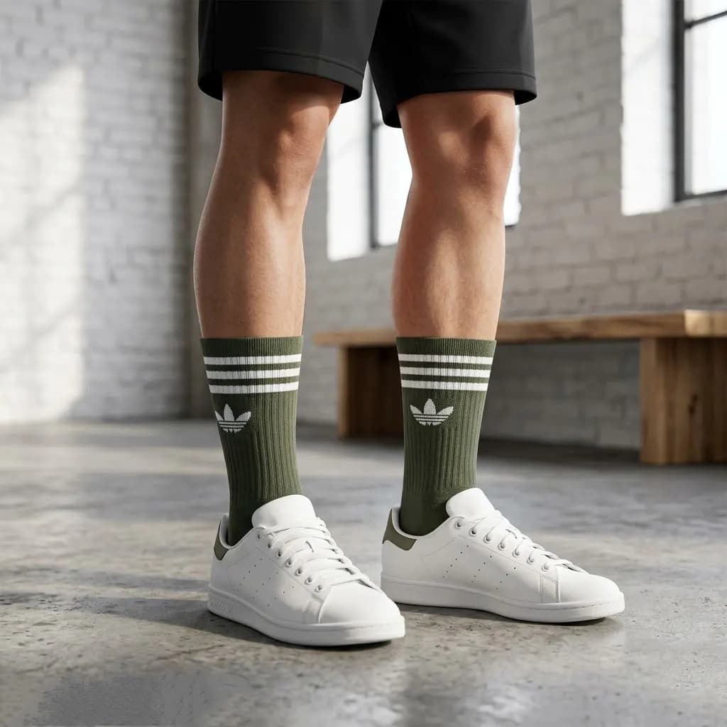 جوراب سبزارتشی ساق بند مردانه و زنانه مدل ADIDAS — تصویر ۲