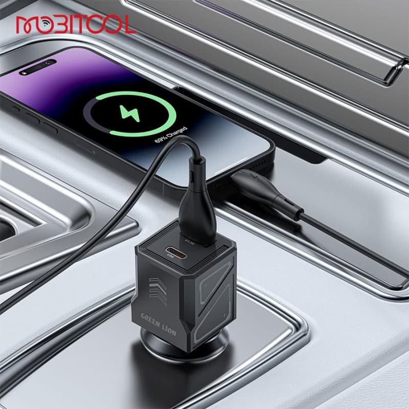 شارژر فندکی 60 وات گرین لاین Green Lion Dual Volt Car Charger 60W کد B614 — تصویر ۲
