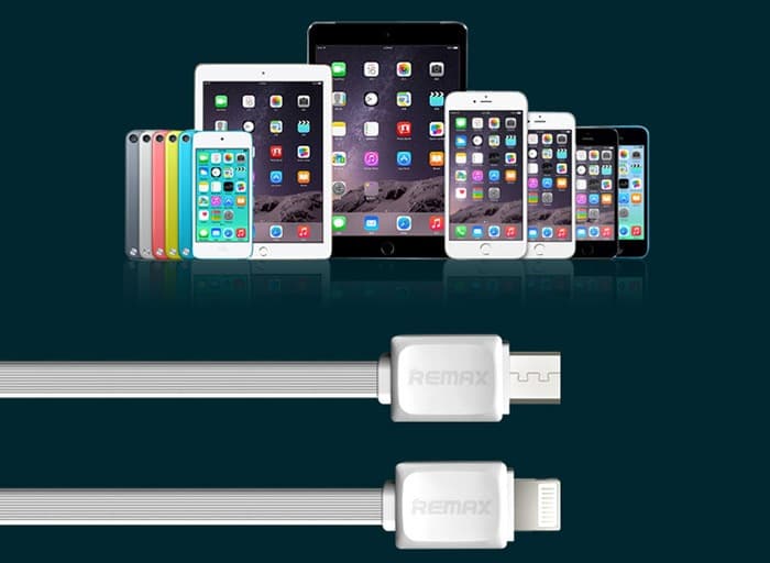 کابل اصلی اپل فست مدل ریمکس Rc-008i برای شارژ و انتقال فایل ایفون REMAX Fast Charge Data Cable For iPhone USB RC-008i — تصویر ۲