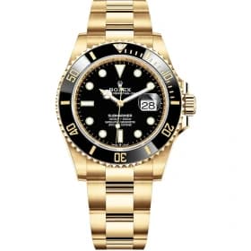 ساعت مچی رولکس مردانه مدل سابمارینر طلایی صفحه مشکی ROLEX SUBMARINER — تصویر ۲