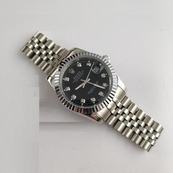 ساعت رولکس زنانه مدل دی جاست نقره ای صفحه مشکی ROLEX Date-Just — تصویر ۵