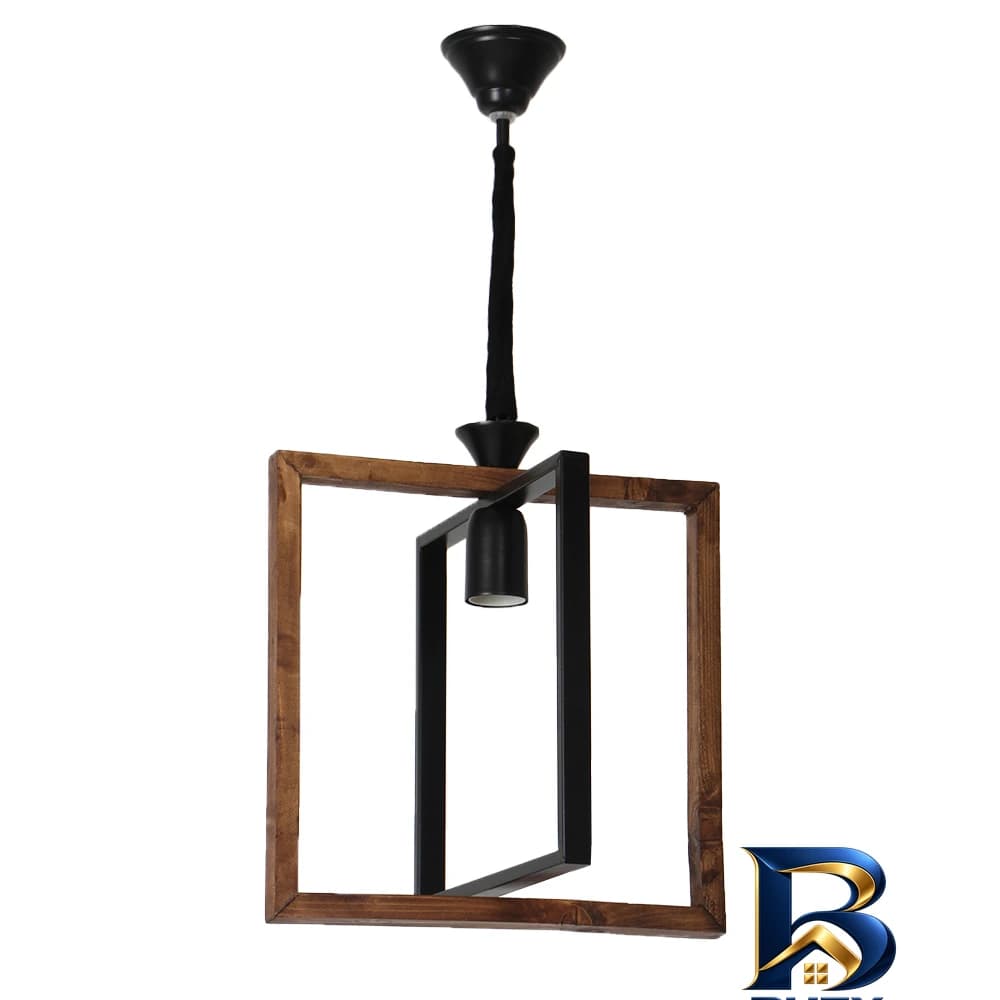 چراغ آویز تک شعله شاهان مدل WOOD 5 — تصویر ۲