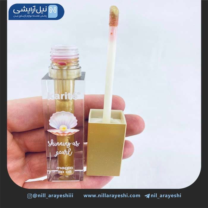 برق لب شاین دار حرارتی طرح صدف کاریته کد 70617 – 4 7AB — تصویر ۳