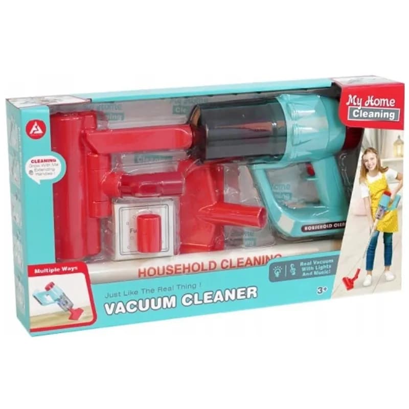 جاروبرقی اسباب بازی مدل Vacuum Cleaner موزیکال چراغدار کد HJ609 — تصویر ۸