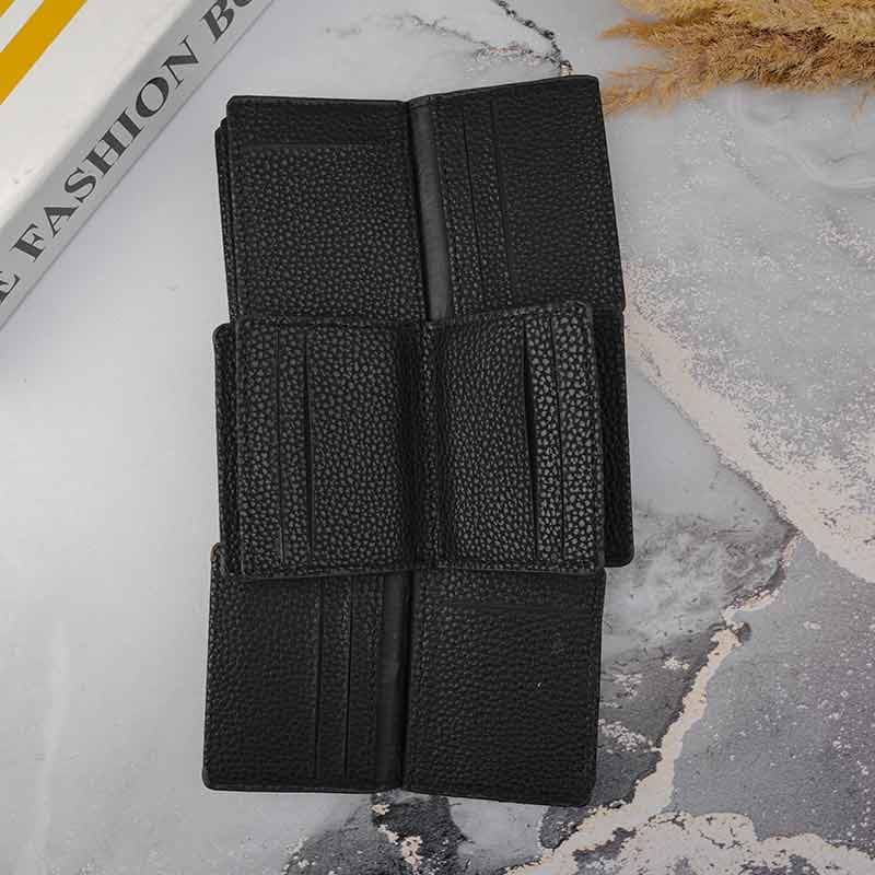 کیف پول کتابی شرانگ مشکی 84-33 — تصویر ۲