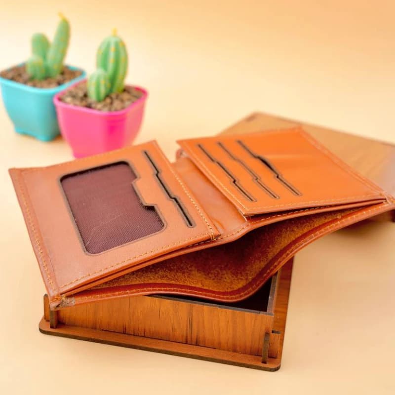 کیف پول کتابی آمریکایی مردانه 2-21 — تصویر ۴