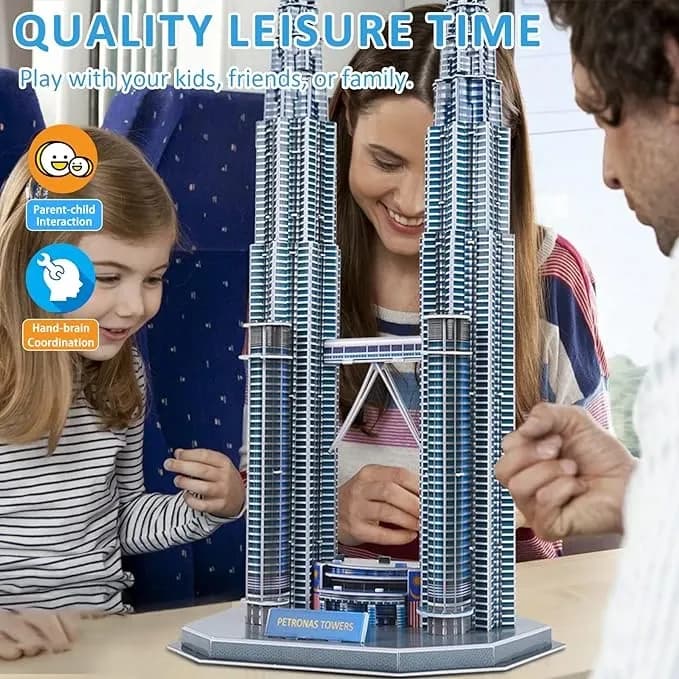 پازل ماکت سه بعدی مدل Petronas Towers کد 2803-A — تصویر ۴